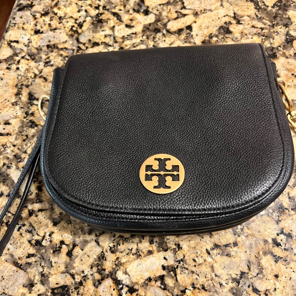 Tory Burch Everly Leather Flap Saddle Bag